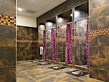This is a picture of commercial gym showers