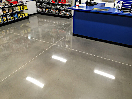 This is a picture of polished concrete in a grocery store